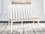 Ashbryn White/Natural Dining Double Chair