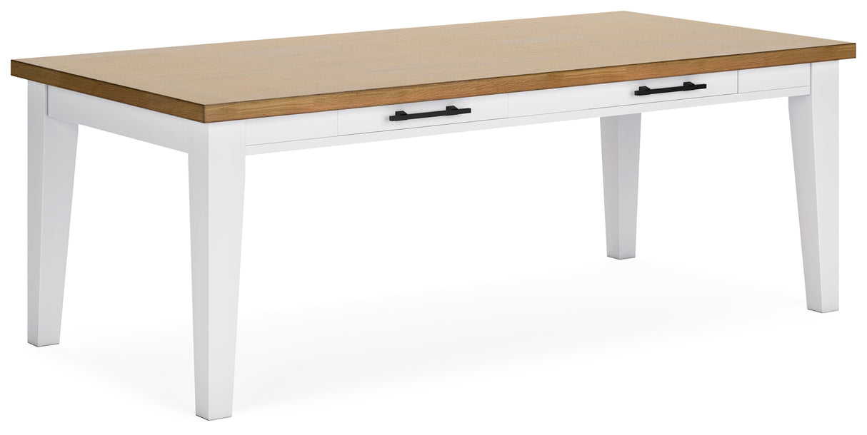 Ashbryn White/Natural Dining Table