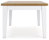 Ashbryn White/Natural Dining Table