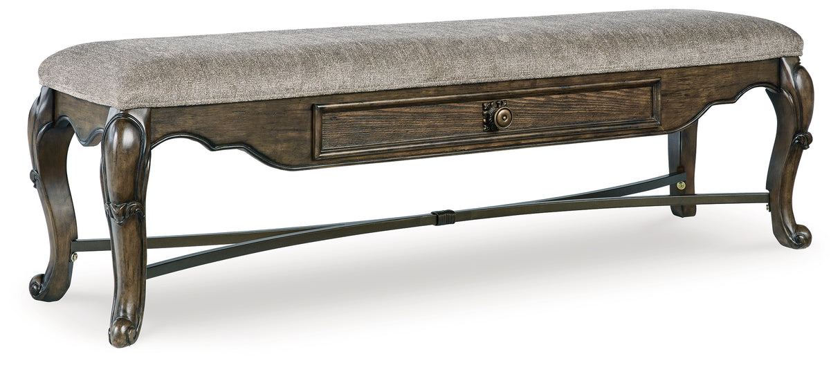 Maylee Dark Brown 63" Dining Bench