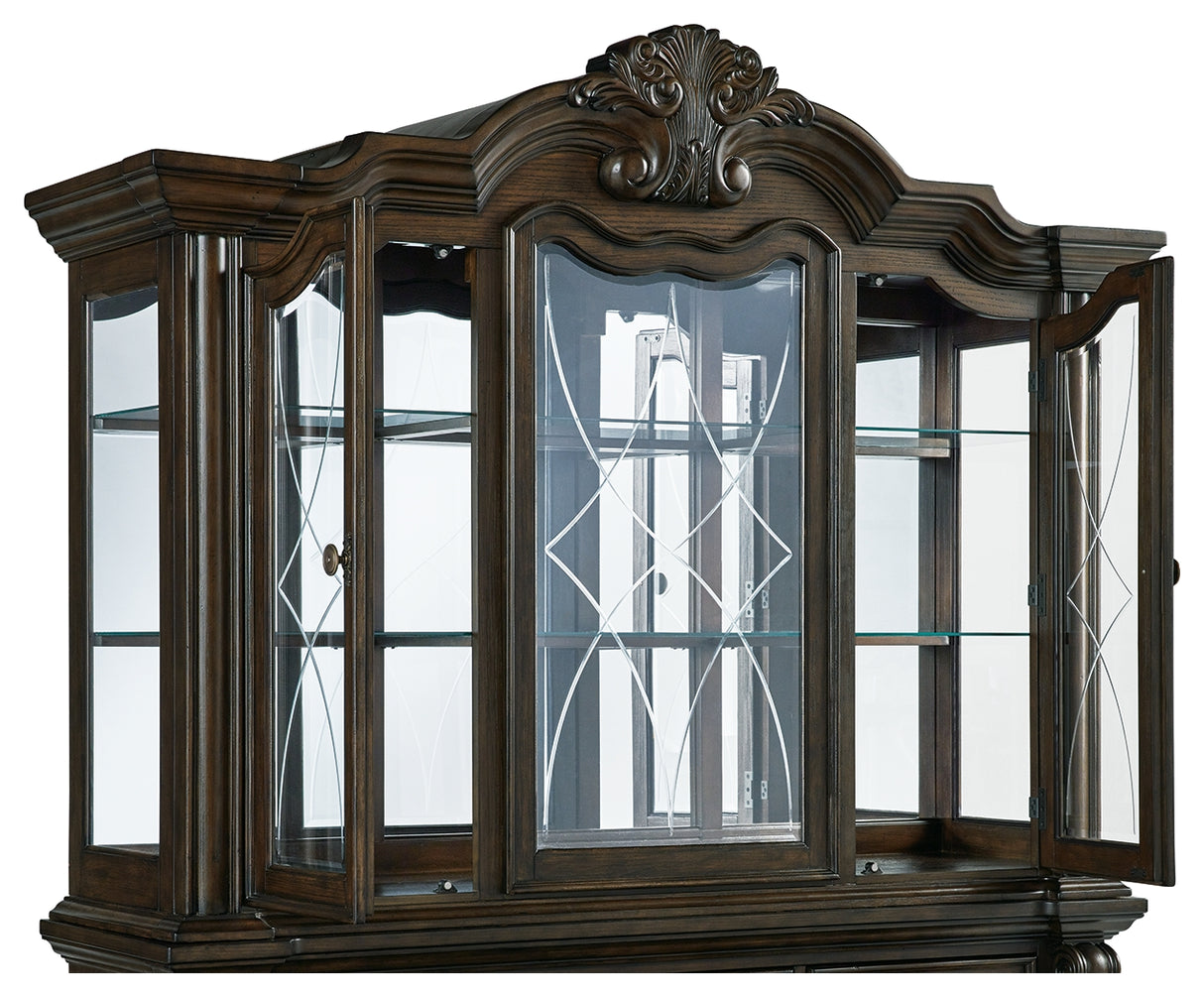 Maylee Dark Brown Dining Hutch