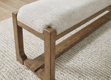 Cabalynn Oatmeal/Light Brown 63" Dining Bench