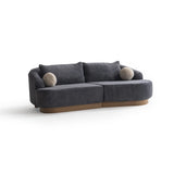 Catania Anthracite Curved 2-piece Sectional Sofa