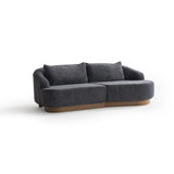 Catania Anthracite Curved 2-piece Sectional Sofa