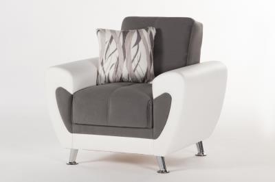 Duru Love Seat (Plato Dark Gray)  2 Pieces