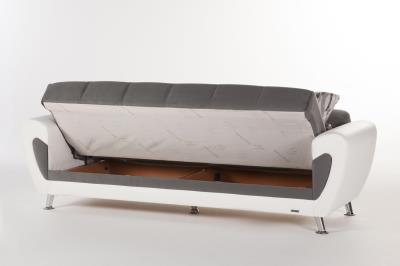 Duru 3 Seat Sleeper (Plato Dark Gray)  2 Pieces