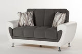 Duru Love Seat (Plato Dark Gray)  2 Pieces