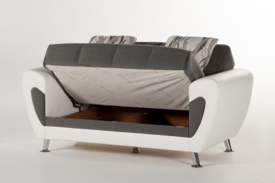 Duru 3 Seat Sleeper (Plato Dark Gray)  2 Pieces