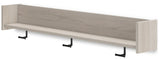 Socalle Light Natural Wall Mounted Coat Rack With Shelf