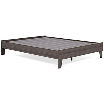 Brymont Dark Gray Queen Platform Bed