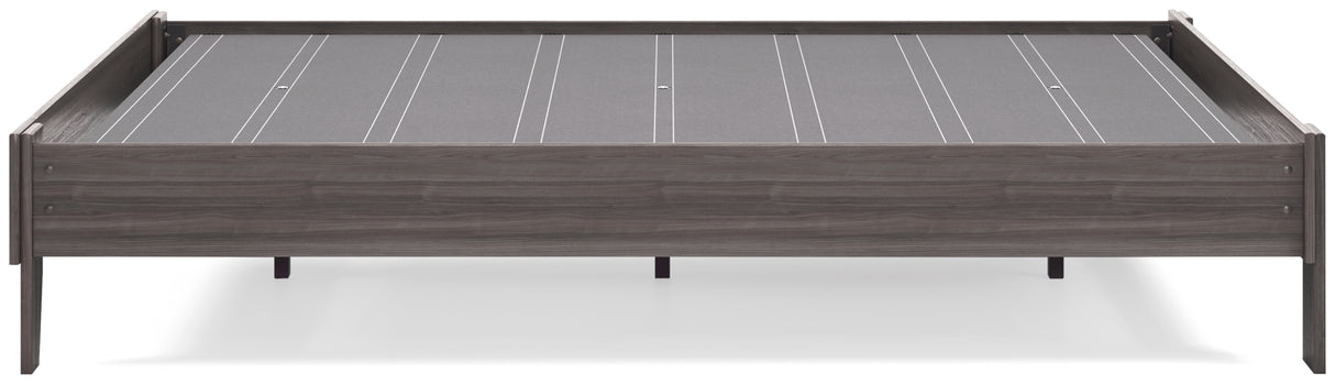 Brymont Dark Gray Queen Platform Bed