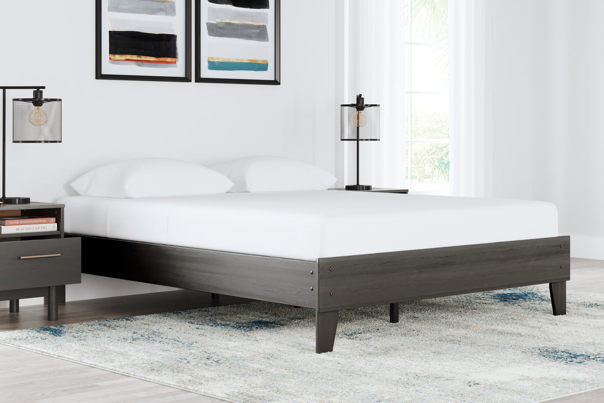 Brymont Dark Gray Queen Platform Bed