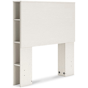 Aprilyn White Twin Bookcase Headboard