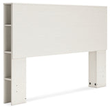 Aprilyn White Queen Bookcase Headboard