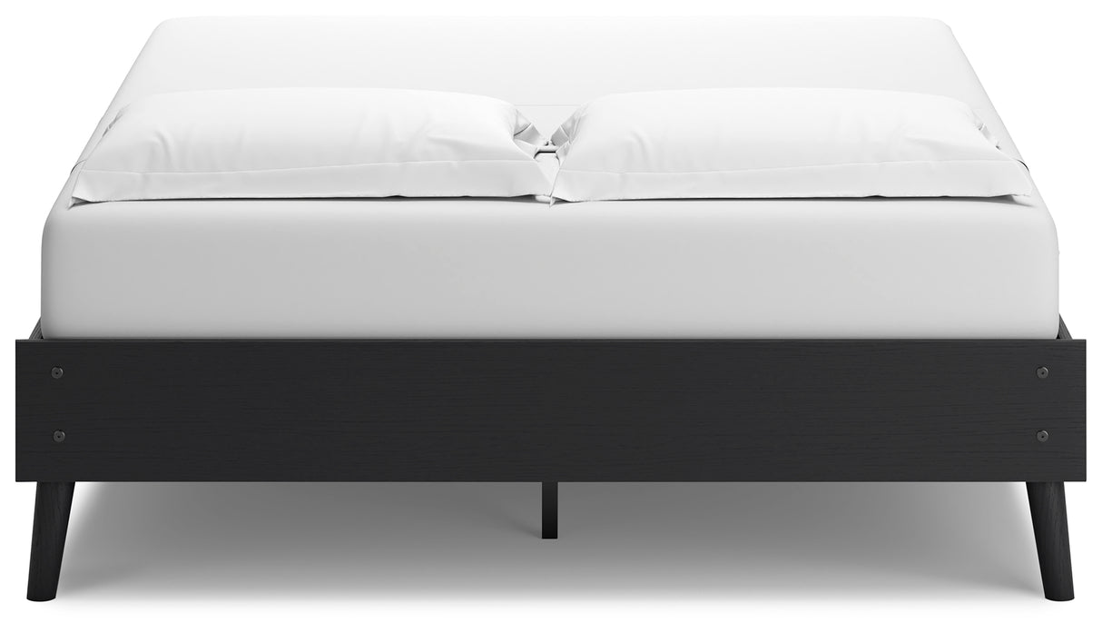 Charlang Black Queen Platform Bed