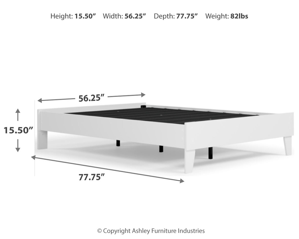 Piperton White Full Platform Bed