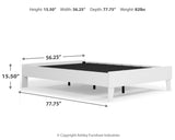 Piperton White Full Platform Bed