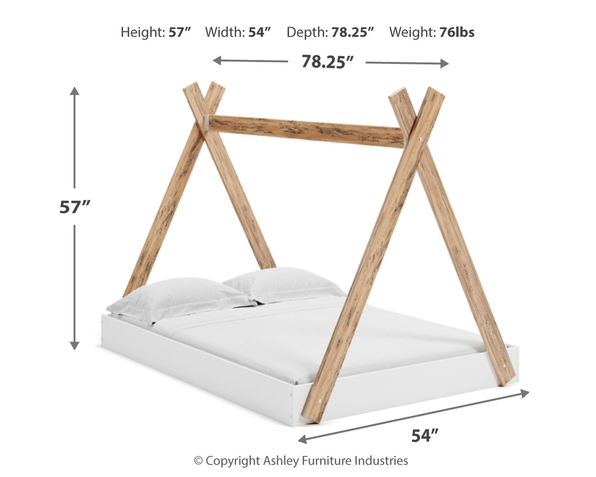 Piperton Two-Tone Brown/White Full Tent Complete Bed In Box