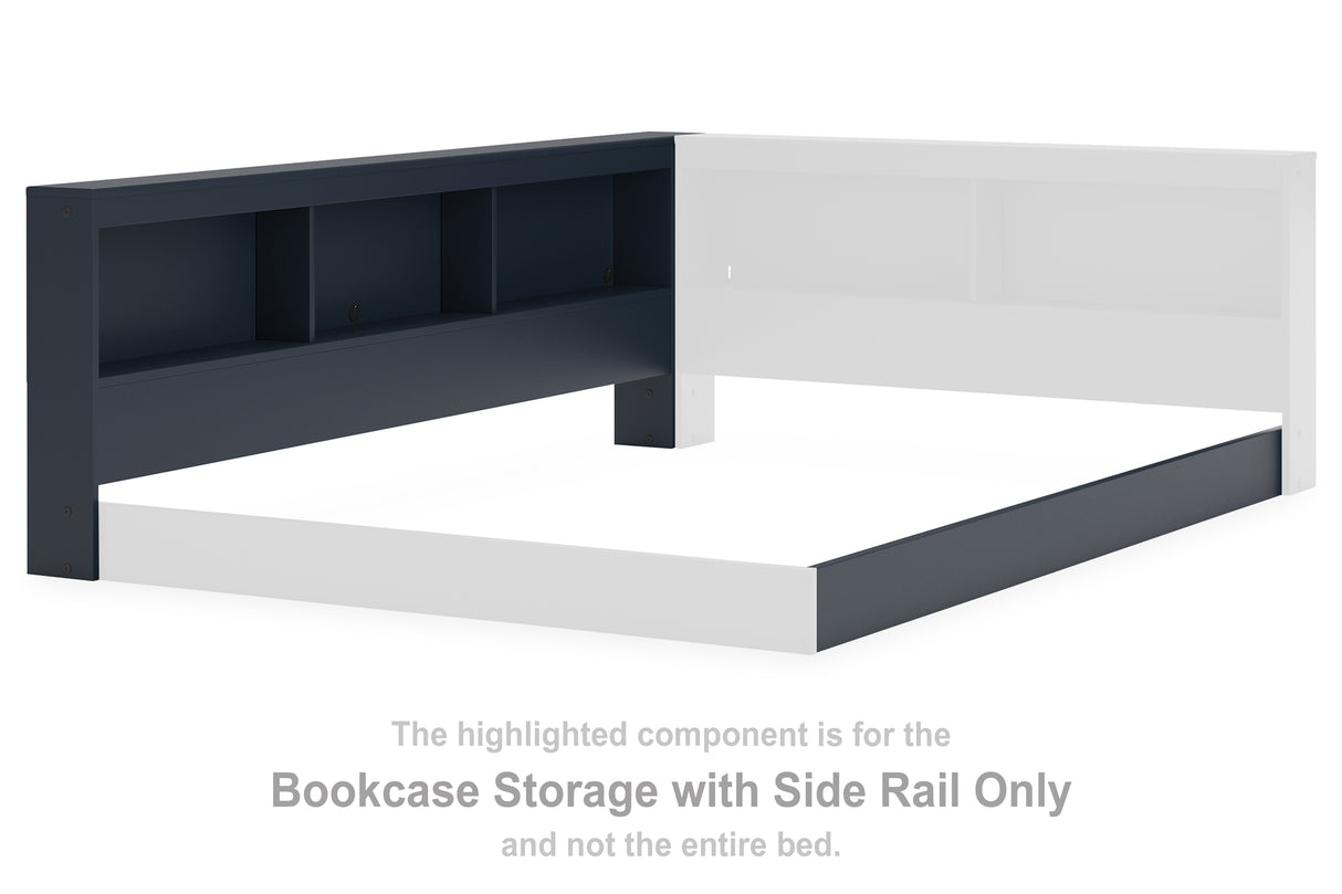 Simmenfort Bookcase Storage with Side Rail