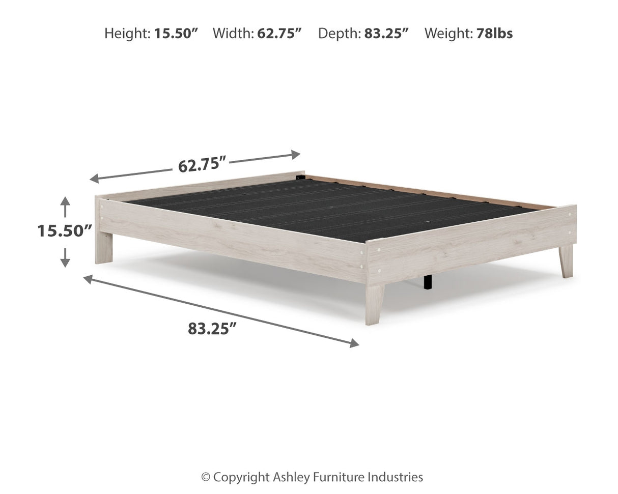 Socalle Light Natural Queen Platform Bed