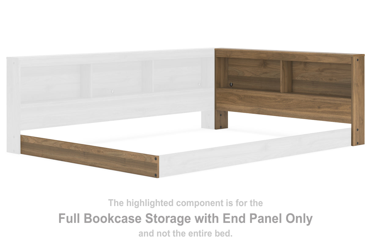 Deanlow Honey Full Bookcase Storage With End Panel