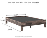 Neilsville Multi Gray Full Platform Bed