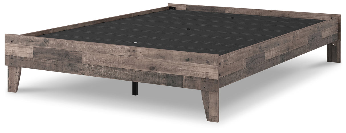 Neilsville Multi Gray Queen Platform Bed