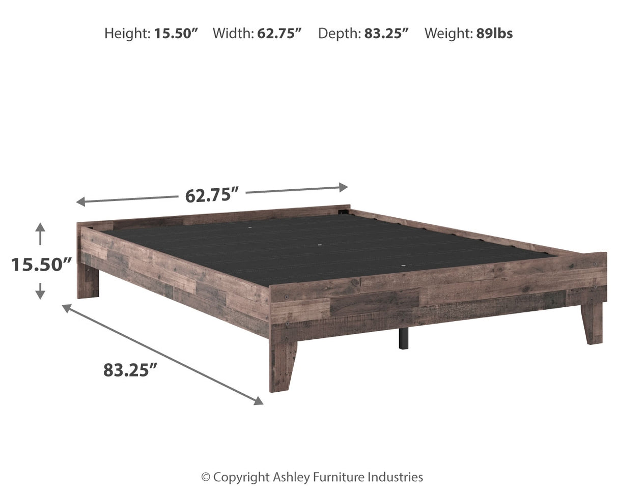 Neilsville Multi Gray Queen Platform Bed