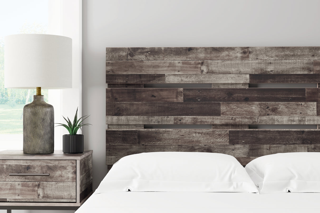 Neilsville Multi Gray Full Panel Headboard