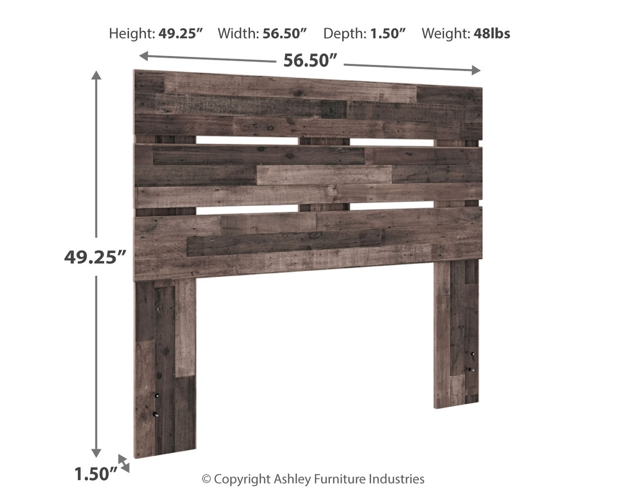 Neilsville Multi Gray Full Panel Headboard