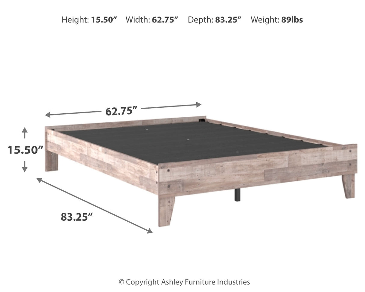 Neilsville Whitewash Queen Platform Bed