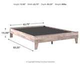 Neilsville Whitewash Queen Platform Bed