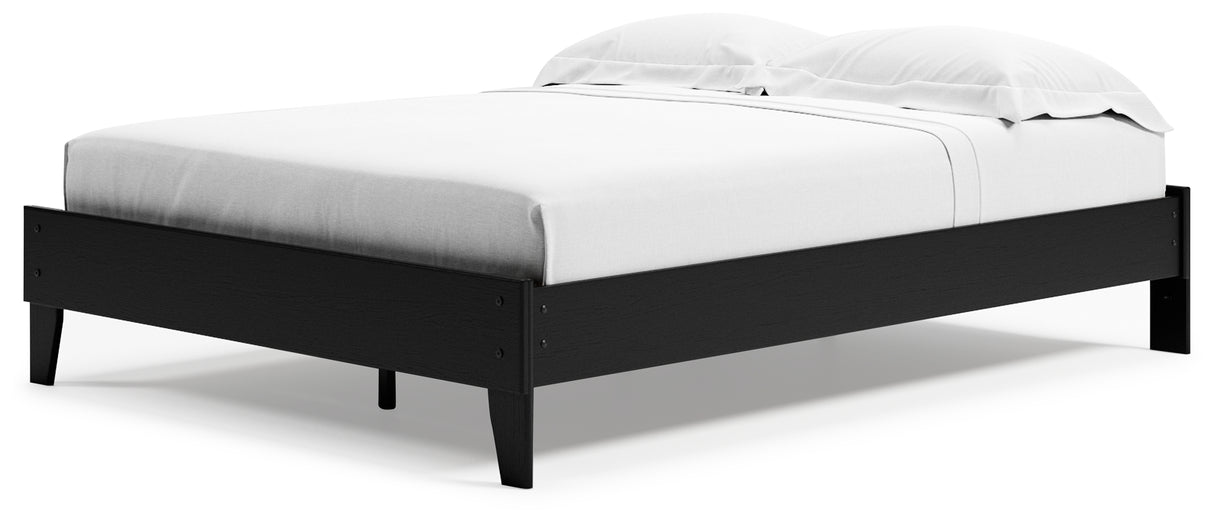 Finch Black Queen Platform Bed