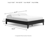 Finch Black Queen Platform Bed