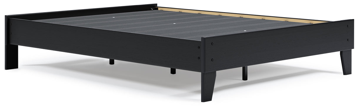 Finch Black Queen Platform Bed