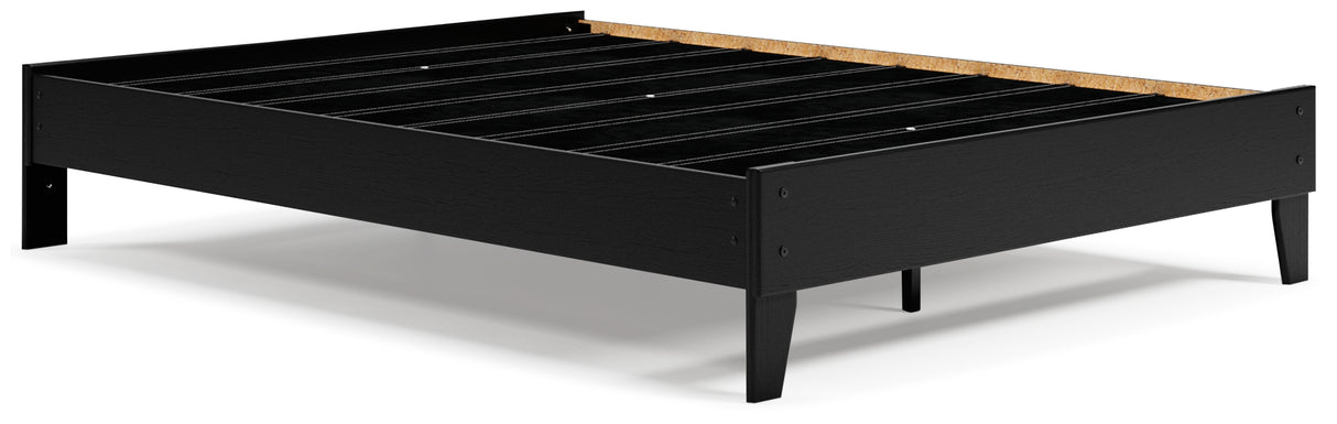 Finch Black Queen Platform Bed