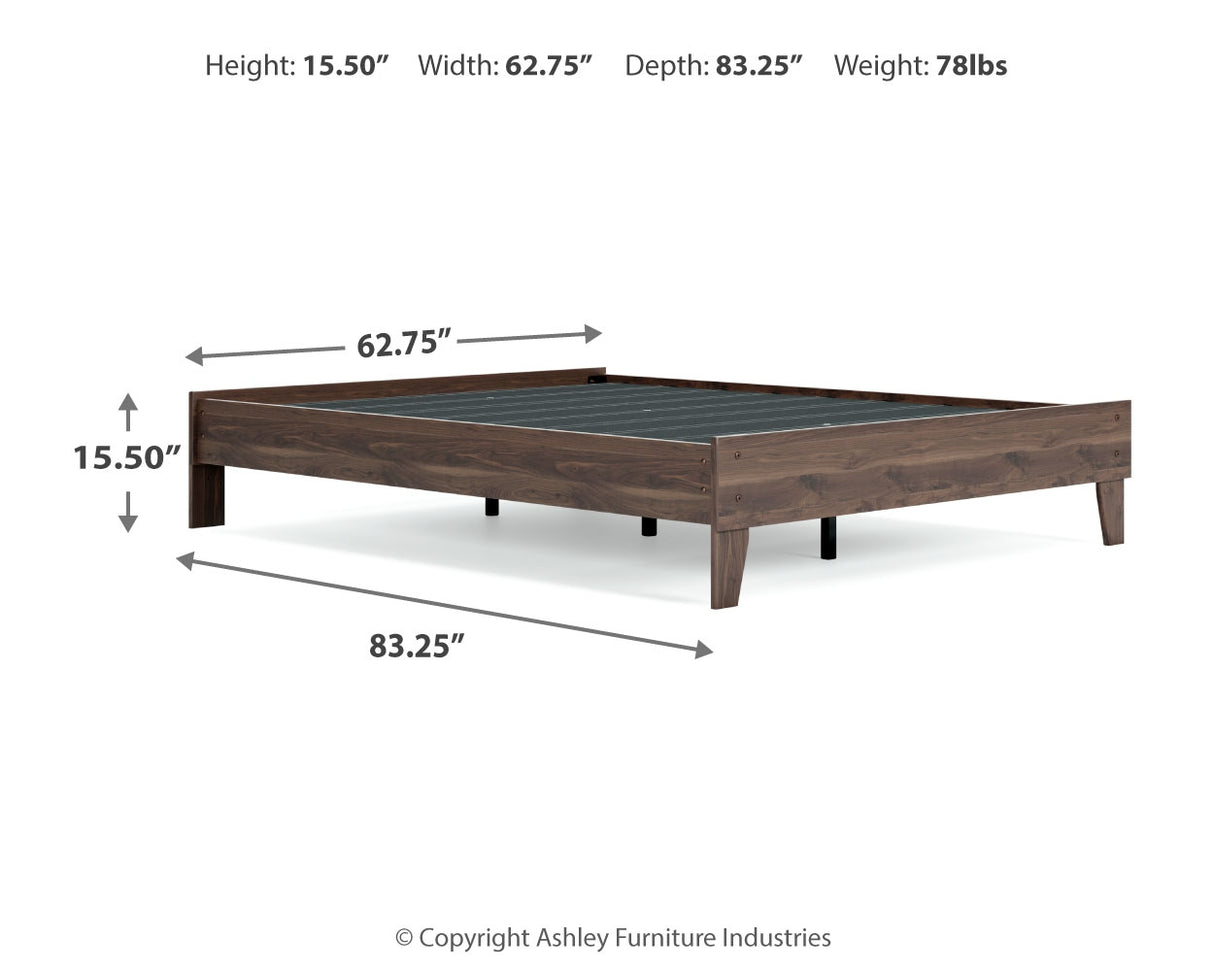 Calverson Mocha Queen Platform Bed