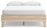 Battelle Tan Full Platform Bed