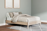 Battelle Tan Full Platform Bed