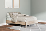 Battelle Tan Queen Platform Bed