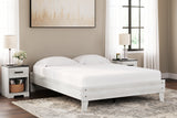 Shawburn Whitewash Queen Platform Bed