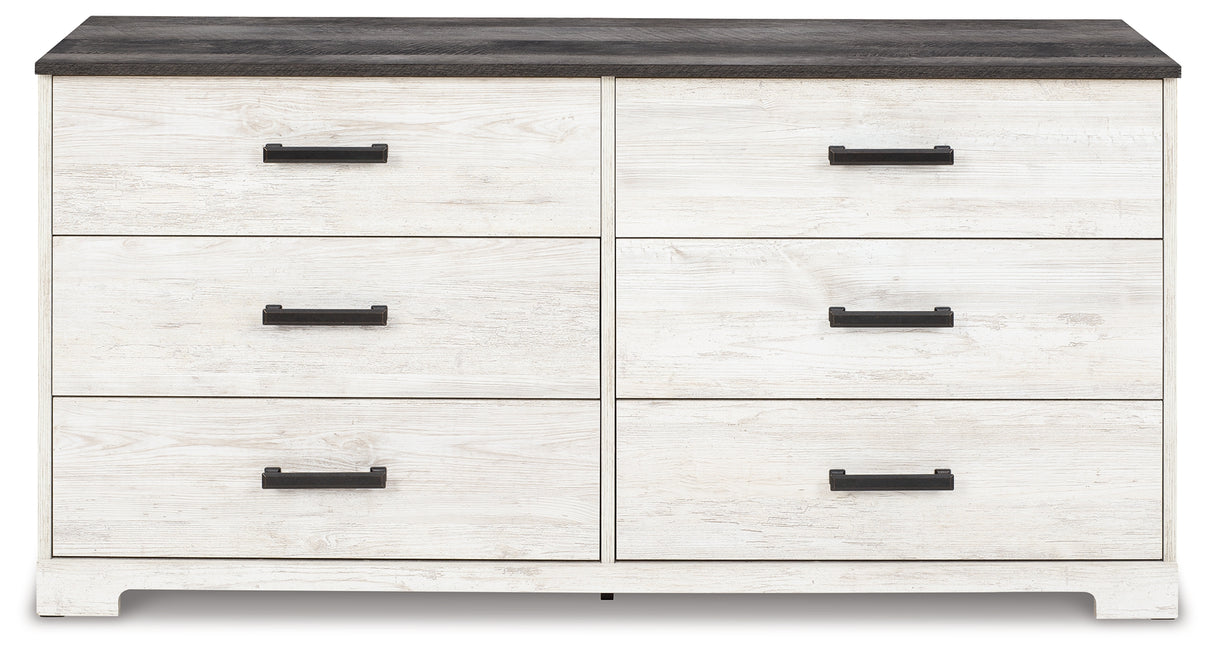 Shawburn Whitewash/Charcoal Gray Dresser