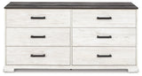 Shawburn Whitewash/Charcoal Gray Dresser