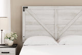 Shawburn Whitewash Full Crossbuck Panel Headboard