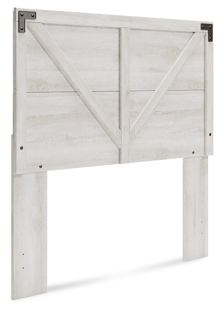 Shawburn Whitewash Full Crossbuck Panel Headboard