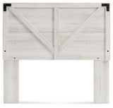 Shawburn Whitewash Full Crossbuck Panel Headboard