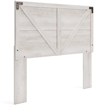 Shawburn Whitewash Queen Crossbuck Panel Headboard