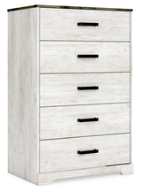 Shawburn Whitewash/Charcoal Gray Chest Of Drawers