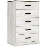 Shawburn Whitewash/Charcoal Gray Chest Of Drawers