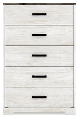 Shawburn Whitewash/Charcoal Gray Chest Of Drawers